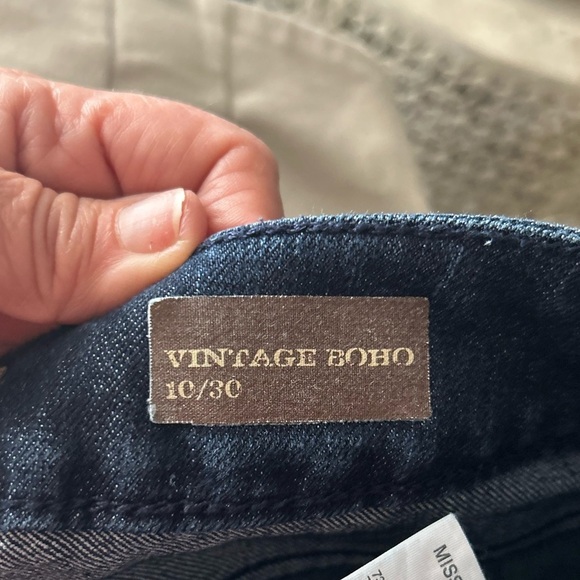 NINE WEST Vintage Boho 30/10 Indigo High Rise Cropped Jeans. - Picture 4 of 5